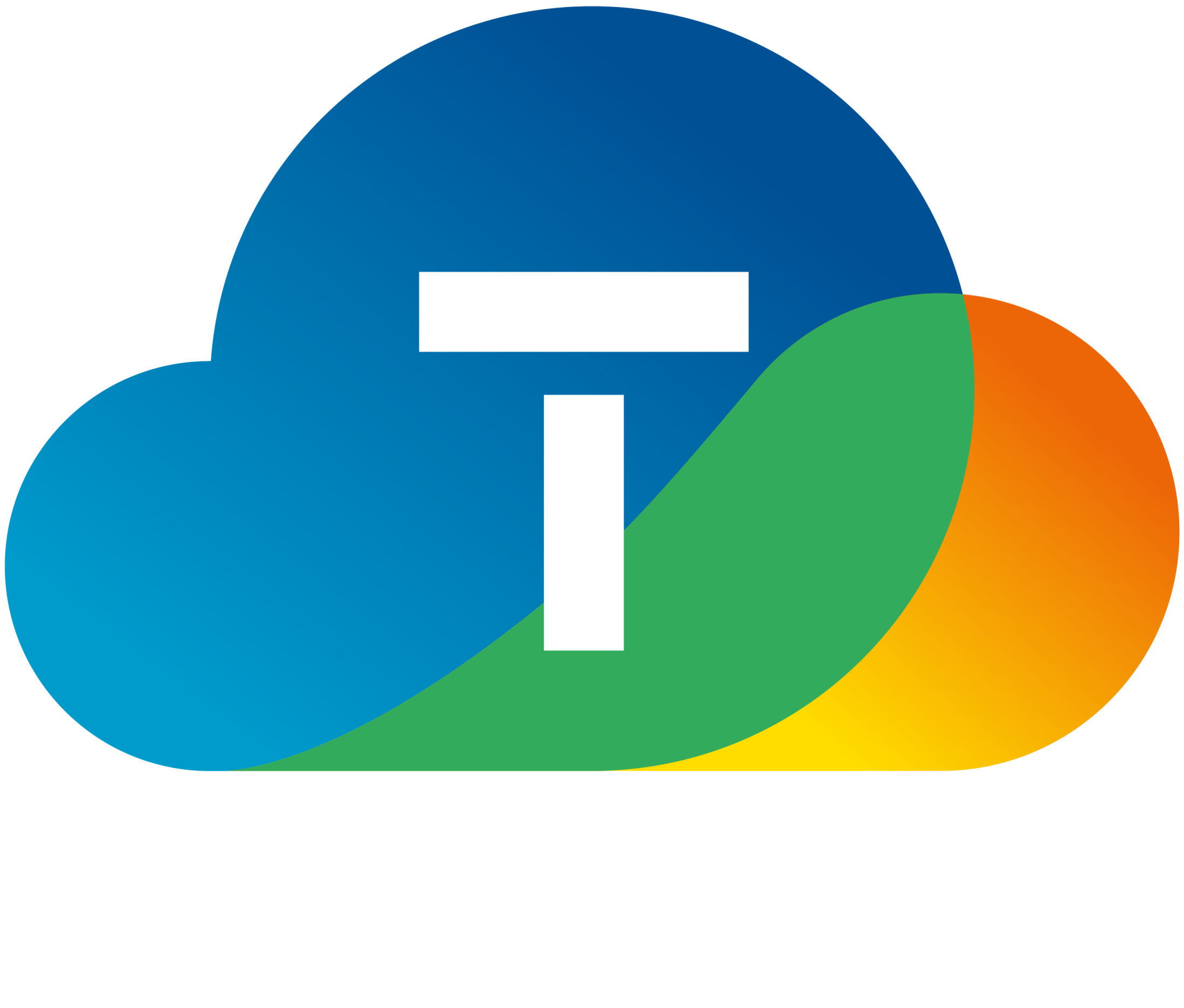 TeamCloud Vertical Logo White Text